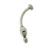 TITAN Gold Flacher Doppel Kristalle Bauchnabel Intim Piercing Banane