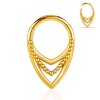1,2mm Spitzer 3 Reihen Ornament Septum Clicker Boho