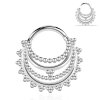 1,2mm 4 Reihen 3D Ornament Septum Clicker Boho