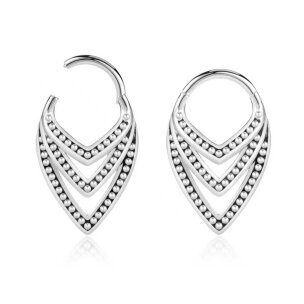 1,2mm Spitzer 3 Reihen Kugeln 3D Ornament Septum Clicker...