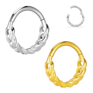 Ohr Piercing/ Segment /Clicker Ring enge Kettenglieder in...