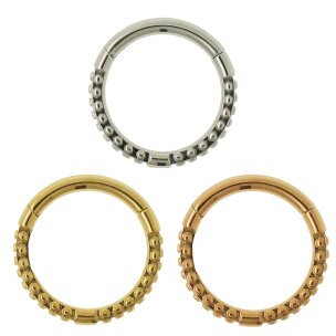 Clicker Ring mit 3 Seiten Kugel Muster in Silber, Gold,...