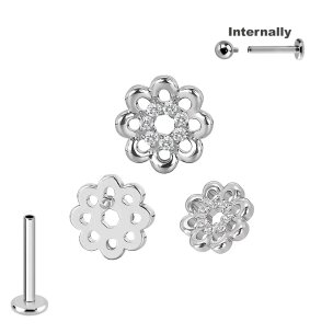 Titan Labret Innengewinde mit großer runder...