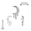 Titan Labret Innengewinde mit schmelzemdem Mond Aufsatz Ohr Piercing Schmuck
