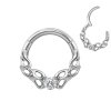 1,2mm Titan runder Kristall Ornamente Segment Clicker Ring