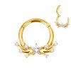 1,2mm Titan Stern + Kristalle Segment Clicker Ring