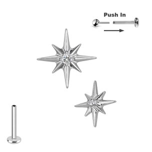 Titan Micro Push Pin Stecksystem mit Zacken Stern mit...