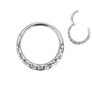1,2mm Titan Gold breiter Kerben Segment Clicker Ring
