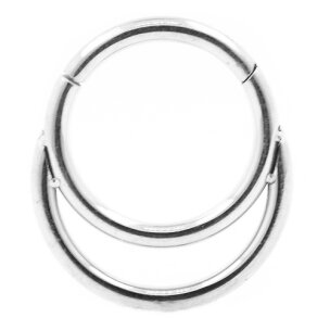 Septum Piercing Clicker Ring mit Bogen in Silber