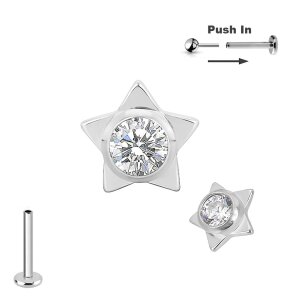 Titan Micro Push Pin stecksystem mit kleiner Stern mit...