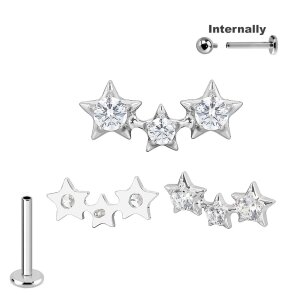 Titan Labret Innengewinde mit 3er Sterne Bogen und...