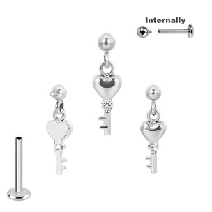 Titan Labret Innengewinde Kugel mit Schlüssel...