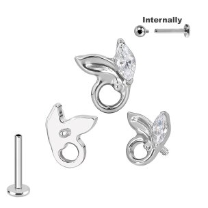 Titan Labret Innengewinde kleiner floraler Aufsatz mit...