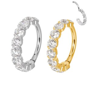 Ohr Piercing Clicker Ring mit breitem Rand und...