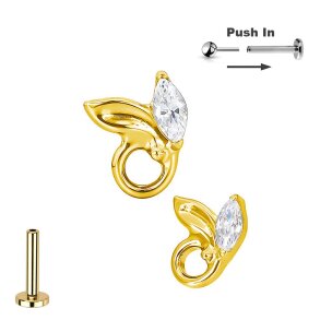 Titan Push Pin Stecksystem mit floralem Aufsatz und...
