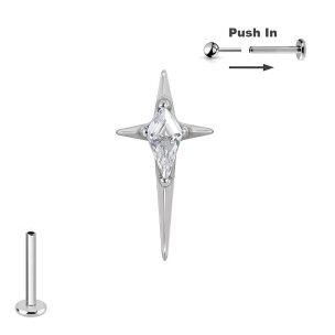Titan Micro Push Pin Stecksystem mit langem Zacken Stern...
