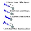 Titan Gold Schmetterling mit Kristall Labret Stecksystem Push Pin