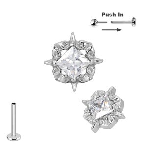 Titan Push Pin Stecksystem mit Ornament Aufsatz und...