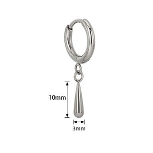 1,2mm Titan Clicker Ring  breiter Rand und Tropfen...