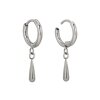 1,2mm Titan Segment Clicker Ring mit extra breitem Rand  und Tropfen Anhänger in Silber