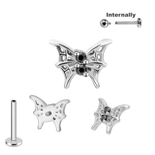 Titan Labret Innengewinde Spinnennetz Schmetterling mit...