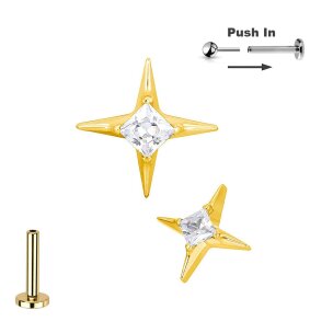 Titan Micro Push Pin Stecksystem mit Zacken Stern mit...