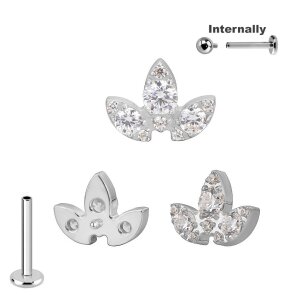 Titan Labret Innengewinde mit ovaler Blüte mit...