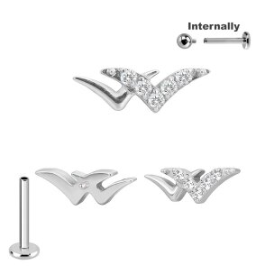 Titan Labret Innengewinde mit fliegenden Vögeln am...