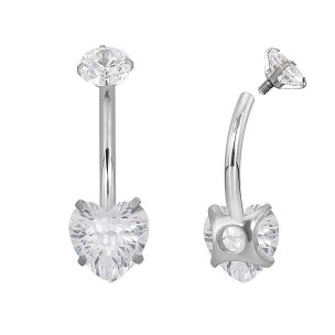Titan Herz Firework Kristall Bauchnabel Piercing Banane