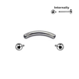 Titan Augenbrauen Nippel Piercing Banane Internally in...