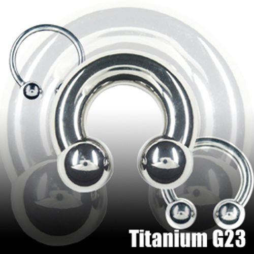 Hufeisen Piercing Ring aus Titan in 4mm für intimpiercings mann