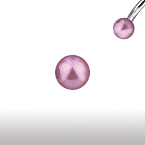 Piercing Ersatz Kugel Perle in rosa 1,2mm
