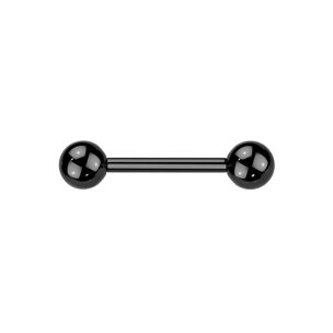 1,2mm Schwarzer Ohr Piercing Barbell Stab mit Kugeln