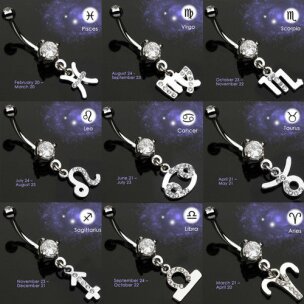 Bauchnabel Piercing Schmuck Sternzeichen Krebs