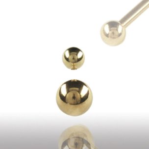 Goldene piercing Kugeln mit 1,2mm Gewinde