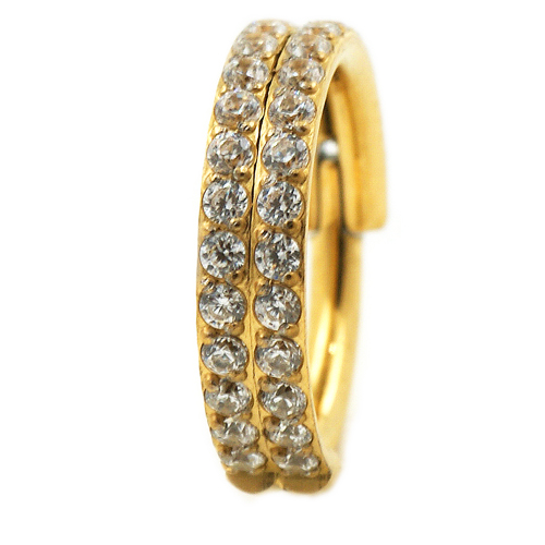 goldener clicker ring kristalle